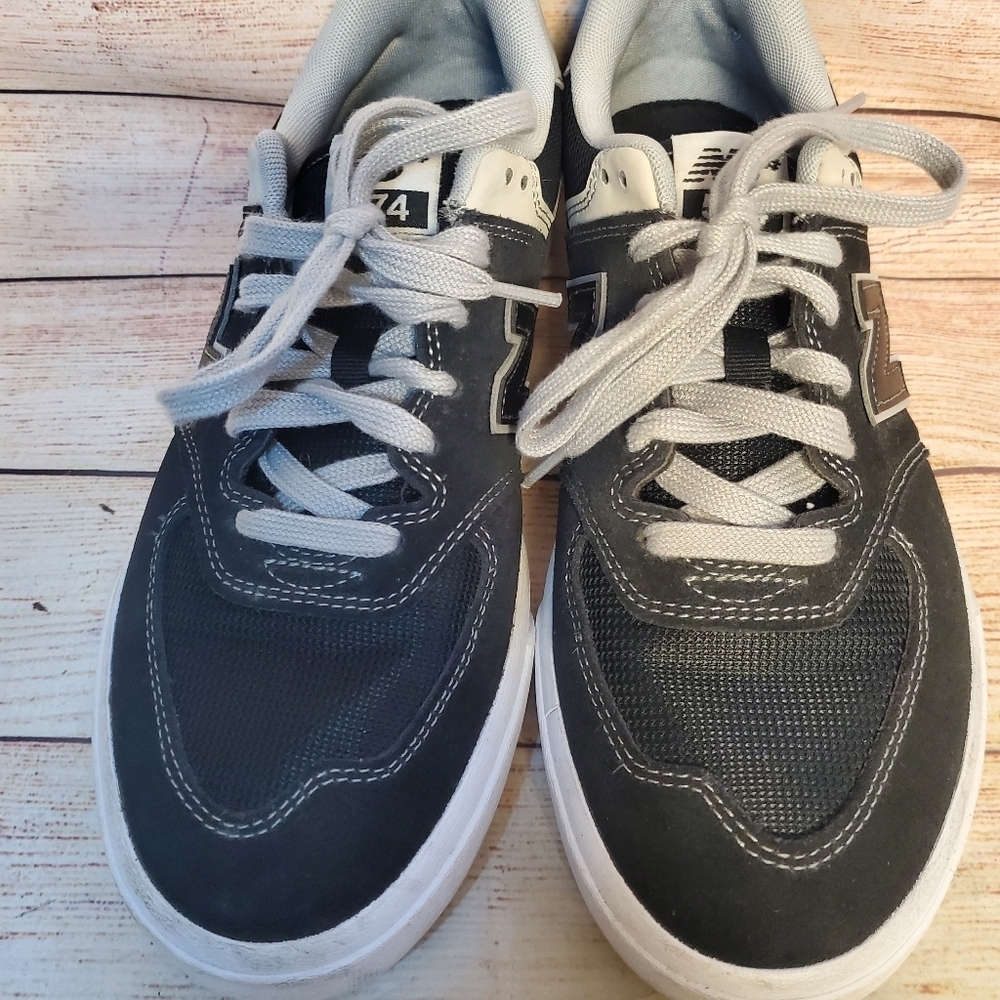 New Balance Womens Size 10W Numeric 574 Black/Gray/White Sneakers Shoes - Picture 3 of 12